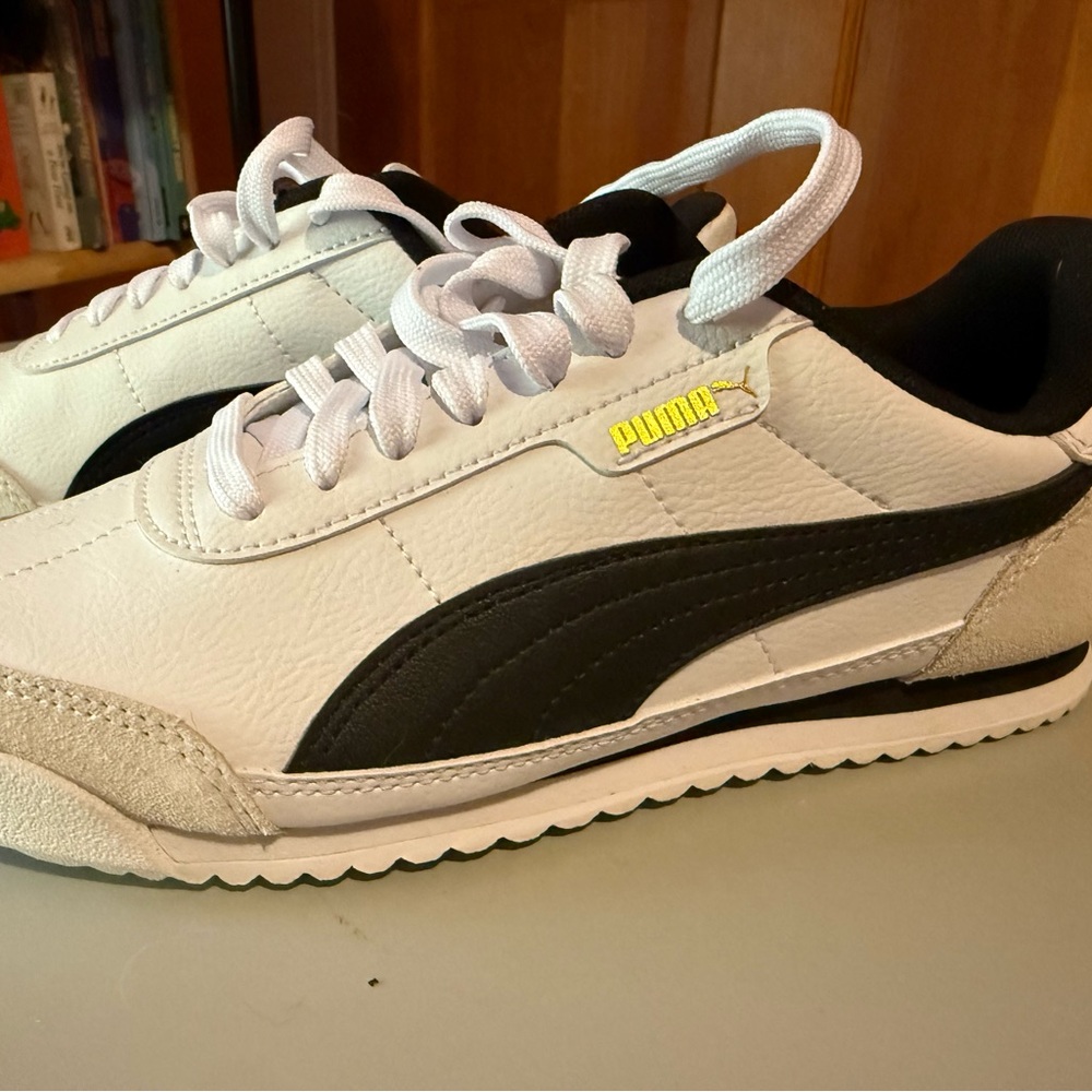 Puma Women’s Classic Turin II White and Black Sneakers